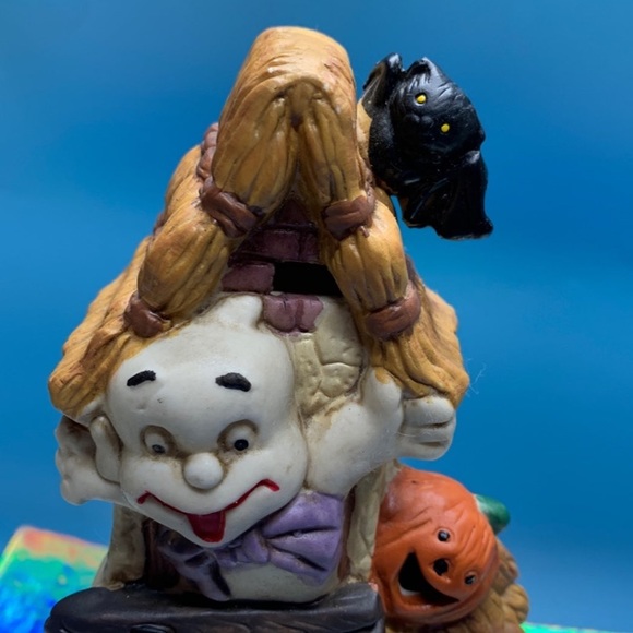 VTG Ting Shen Illuminated porcelain Halloween table piece with 3' cord - Picture 8 of 13